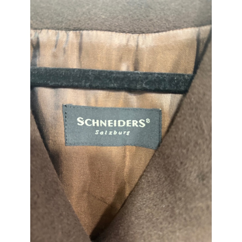 Schneiders Salzburg Wool Blend Hooded Coat Brown Classic Elegant Outerwear - Picture 3 of 10